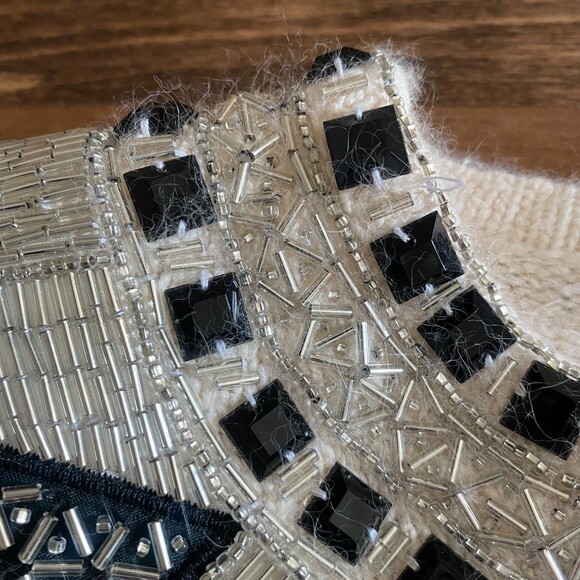 Vintage I.B. Diffusion Beaded Sweater Women's Small - Picture 6 of 14